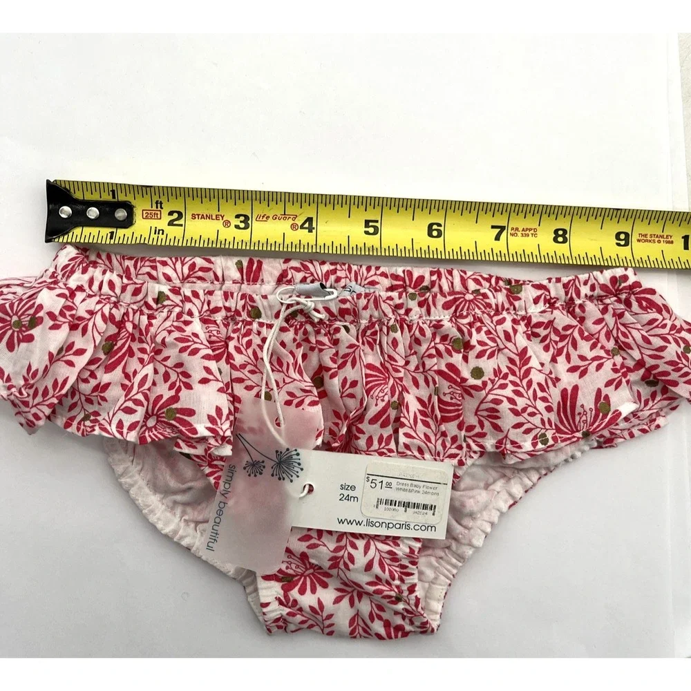 Lot 4 Boutique Baby Girl Bloomers Mixed Sizes Lison Paris‎ Handmade Cotton New